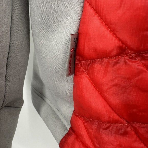 The North Face Pink Gray Puffer Full Zup Sweat Shirt Size Medium - Picture 5 of 6